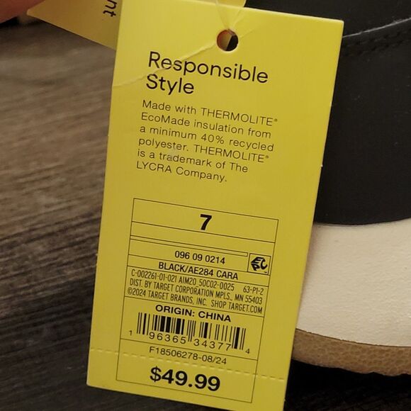 All in Motion Womens Cara AE284 Size 7 Black Thermolite Winter Boots - Picture 12 of 13